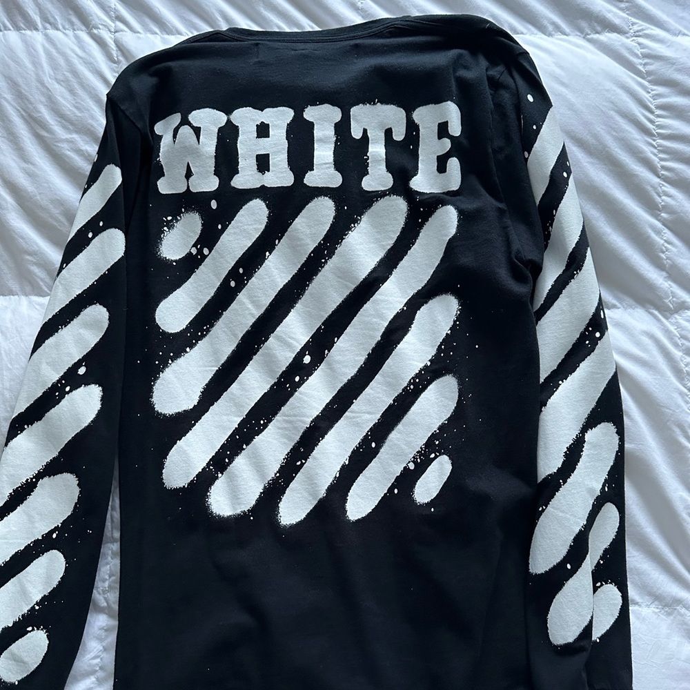 2013 OFF WHITE Virgil Abloh black sleeve tee